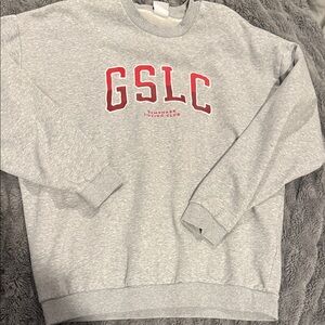 gray gymshark crew sweatshirt M